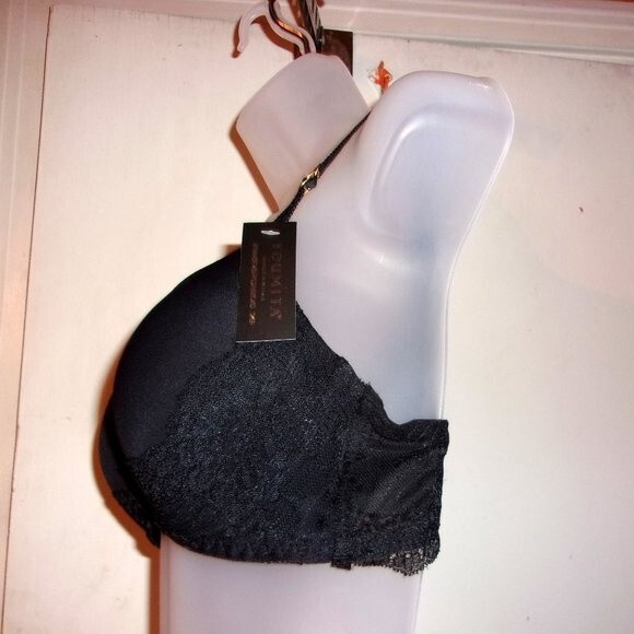 Youmita Soft Cup Demi Black Lace 34B Bra NWT - Picture 5 of 9